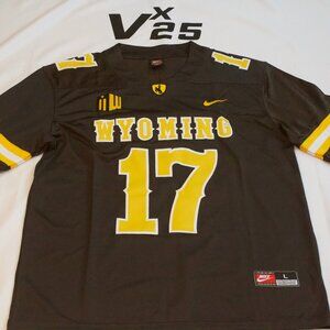 NEW Men's Nike Wyoming Cowboys Josh Allen #17 Brown Jersey Size Large